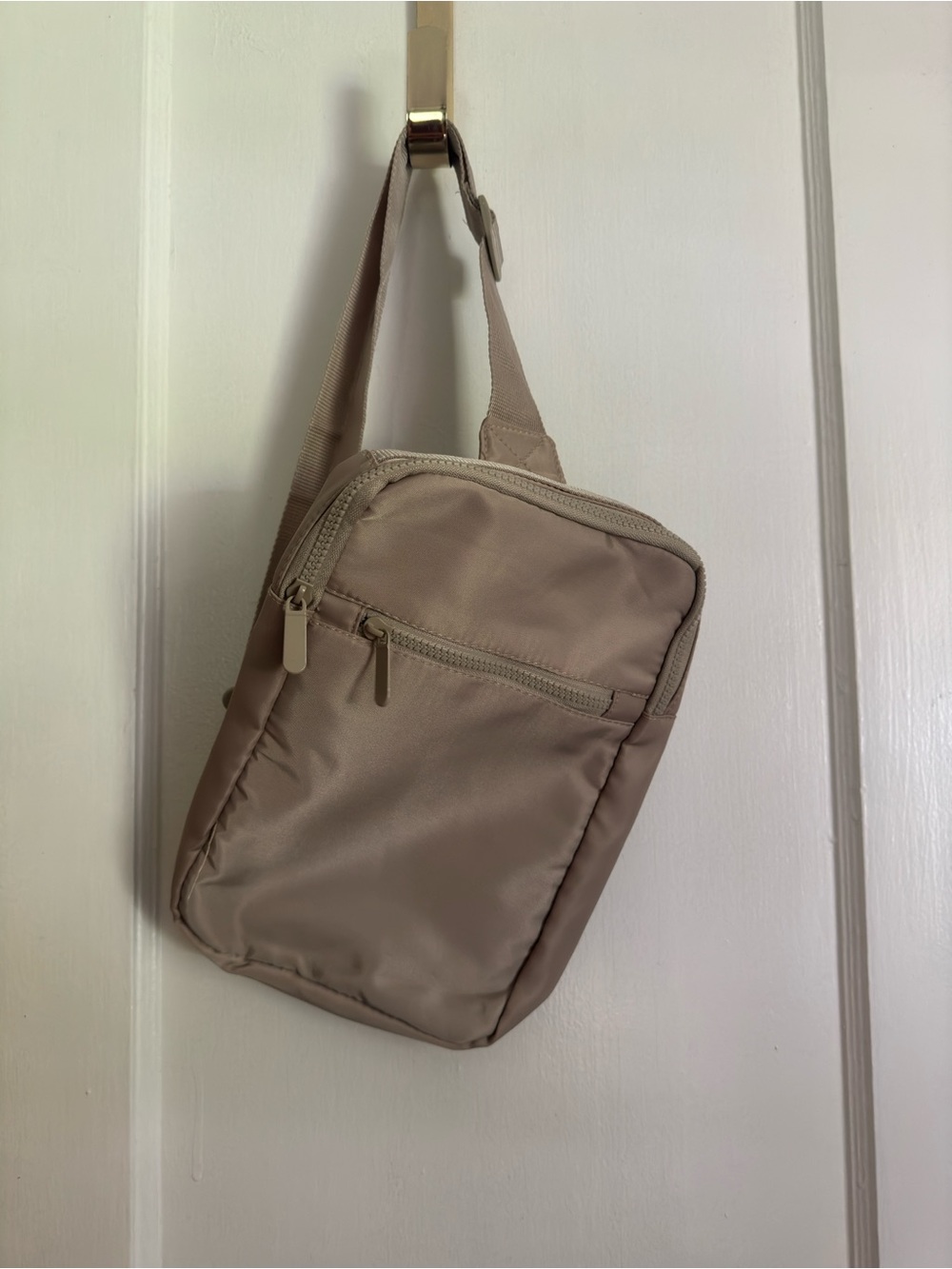Compact Crossbody Bag in Taupe